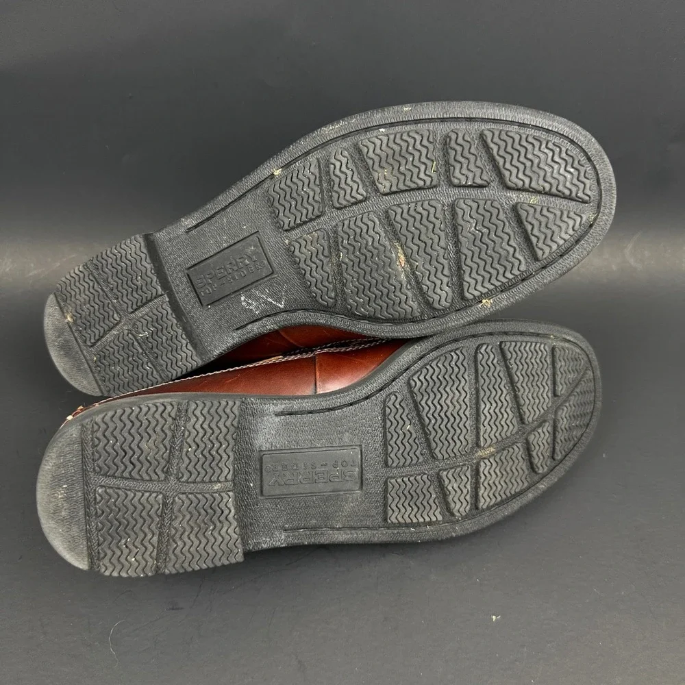 Sperry Top-Sider Brown Leather Kiltie Tassel Loafers Mens 10 M Boat Shoes Preppy